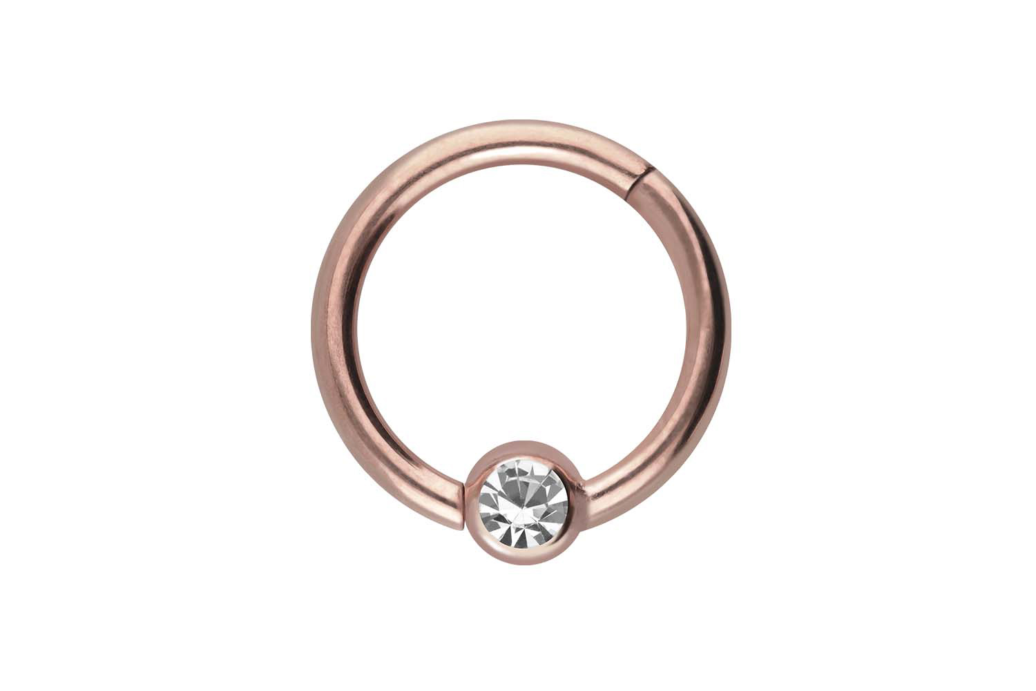 Titan Segmentring Clicker Piercing KRISTALL